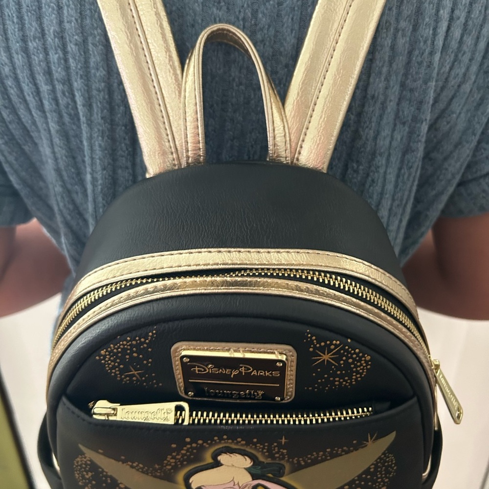 Loungefly Disney Tinker Bell Black Backpack - Picture 2 of 9